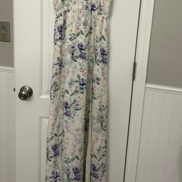 Winds Of Change Silk Blend Floral Whimsical Fairycore Halter Neck Maxi Dress SM - Picture 5 of 12